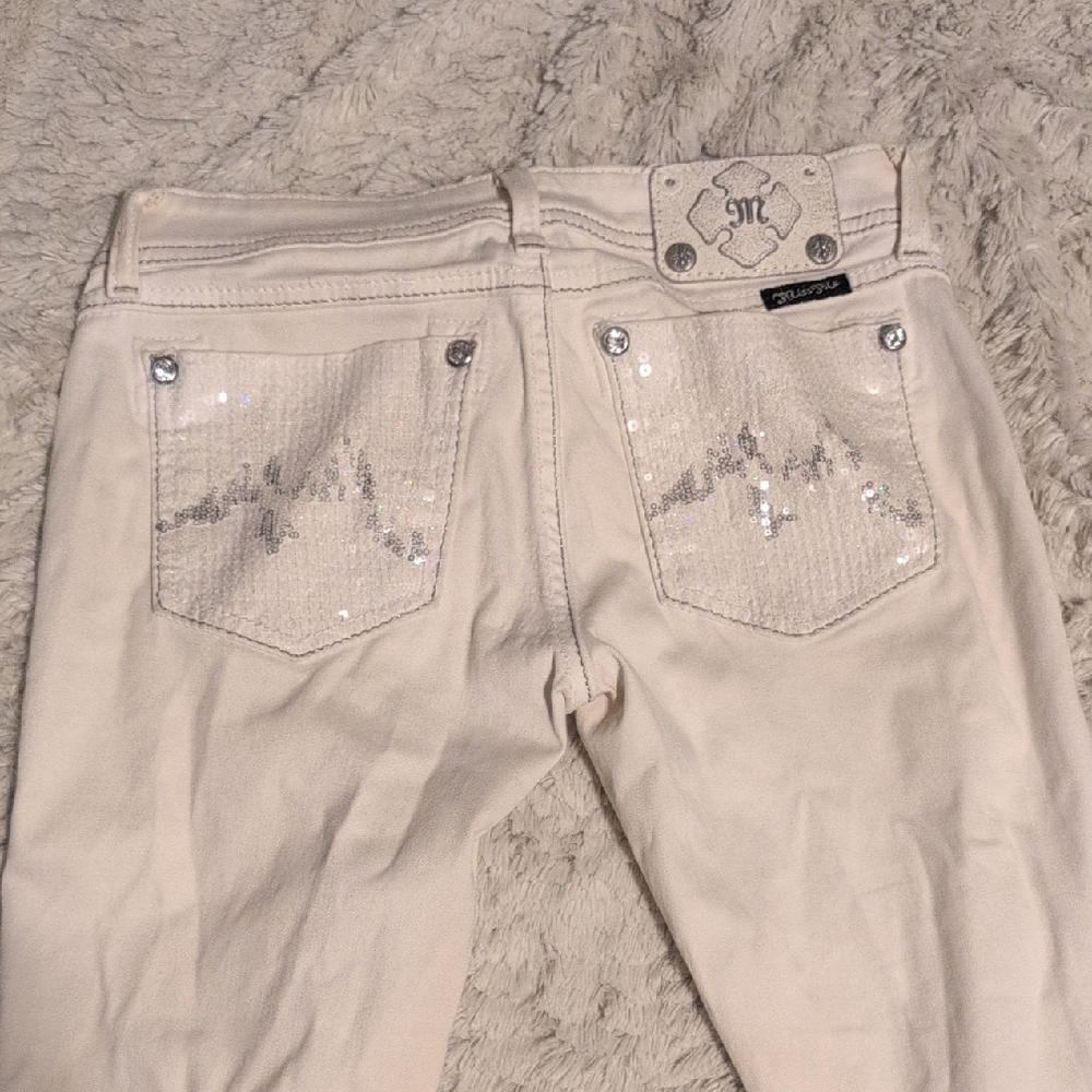 Miss Me Cream Skinny Jeans - Picture 4 of 4